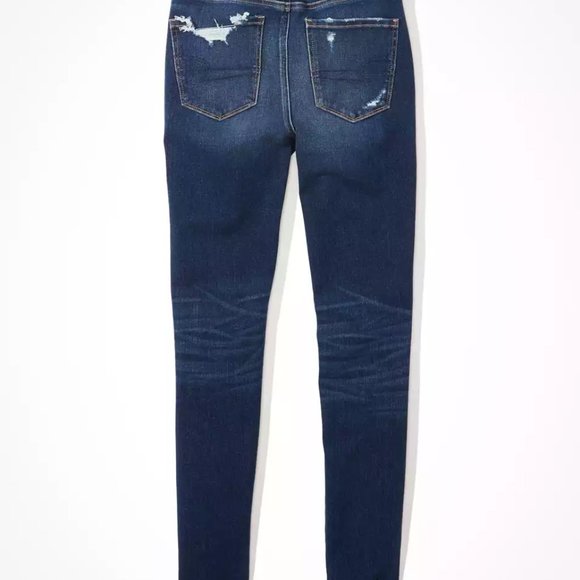 AE Dream Curvy High-Waisted Jegging Destroyed Dark - Picture 5 of 5